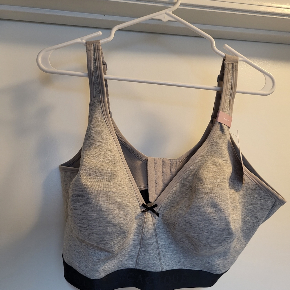 NWT Cacique Grey Bralette. Wire free, size 44DD
